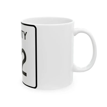 County 112 square (Minnesota) (Road Sign) White Coffee Mug - Go Mug Yourself