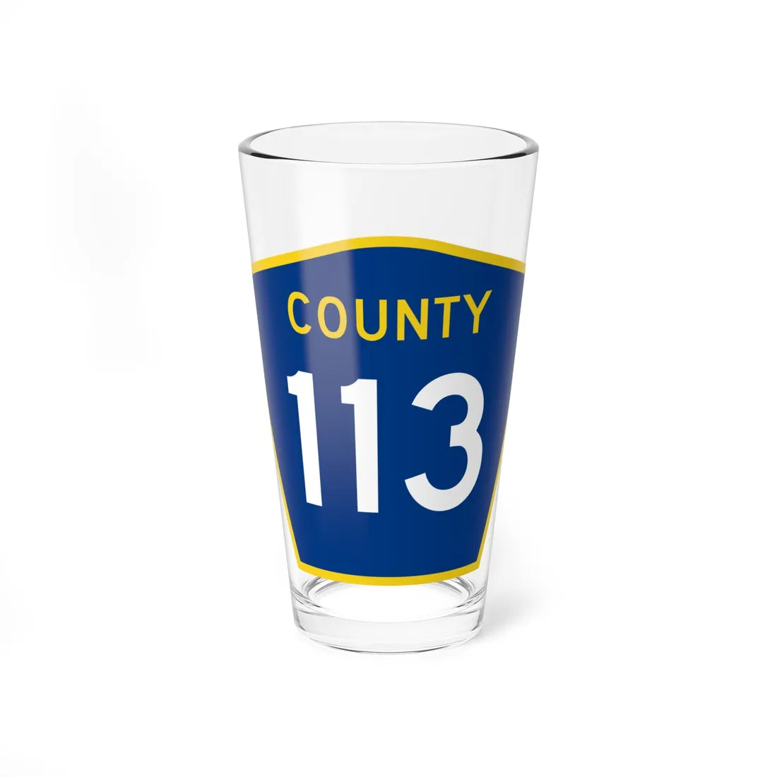 County 113 MN (Minnesota) (Road Sign) Pint Glass 16oz 16oz - Go Mug Yourself