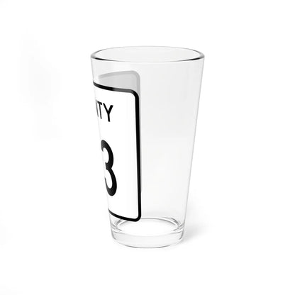County 113 square (Minnesota) (Road Sign) Pint Glass 16oz - Go Mug Yourself