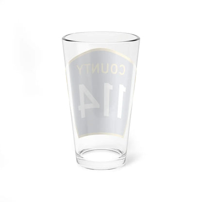 County 114 MN (Minnesota) (Road Sign) Pint Glass 16oz - Go Mug Yourself