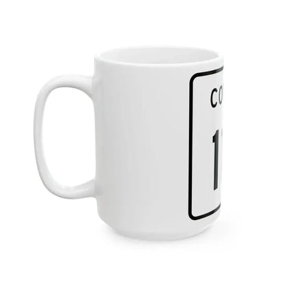 County 114 square (Minnesota) (Road Sign) White Coffee Mug - Go Mug Yourself