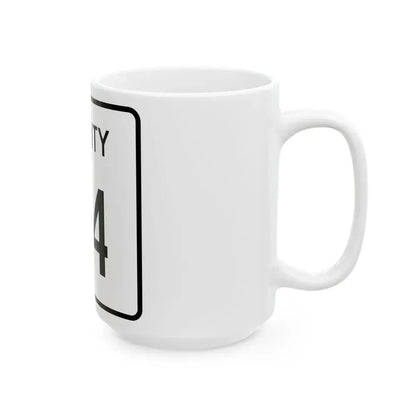County 114 square (Minnesota) (Road Sign) White Coffee Mug - Go Mug Yourself