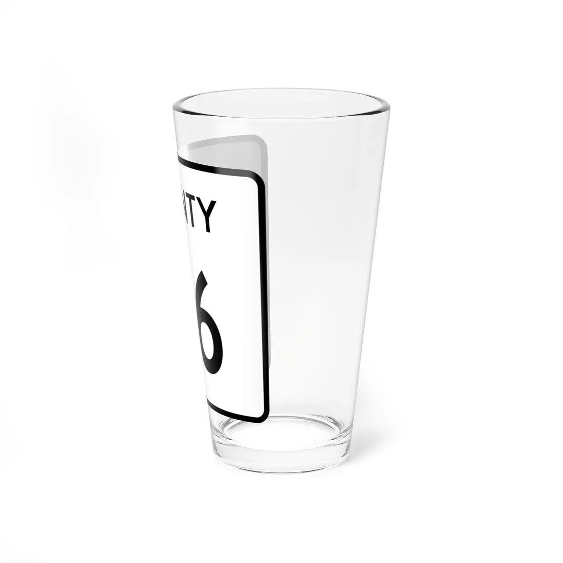 County 116 square (Minnesota) (Road Sign) Pint Glass 16oz - Go Mug Yourself