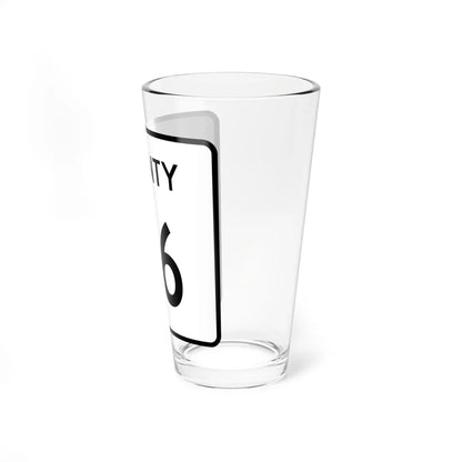 County 116 square (Minnesota) (Road Sign) Pint Glass 16oz - Go Mug Yourself
