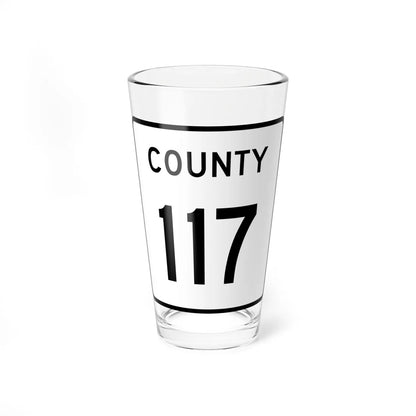 County 117 square (Minnesota) (Road Sign) Pint Glass 16oz 16oz - Go Mug Yourself