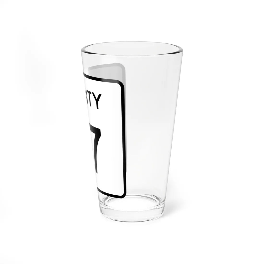 County 117 square (Minnesota) (Road Sign) Pint Glass 16oz - Go Mug Yourself