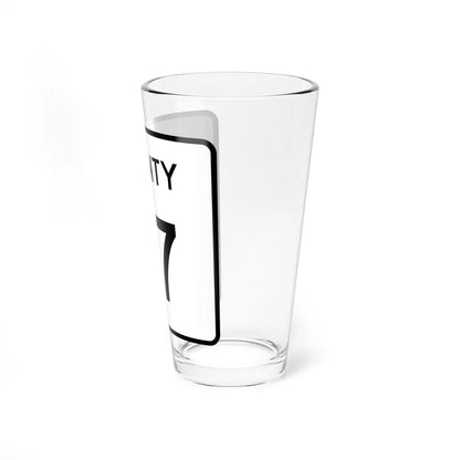County 117 square (Minnesota) (Road Sign) Pint Glass 16oz - Go Mug Yourself