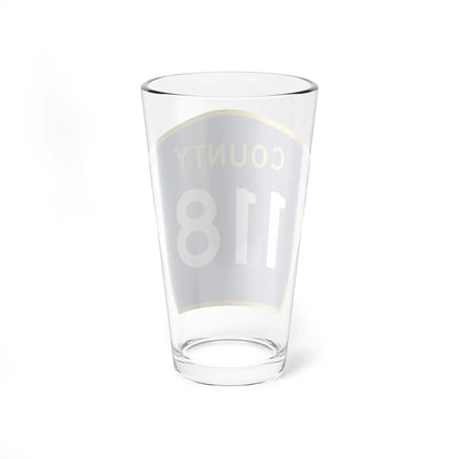 County 118 MN (Minnesota) (Road Sign) Pint Glass 16oz - Go Mug Yourself
