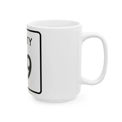County 119 square (Minnesota) (Road Sign) White Coffee Mug - Go Mug Yourself