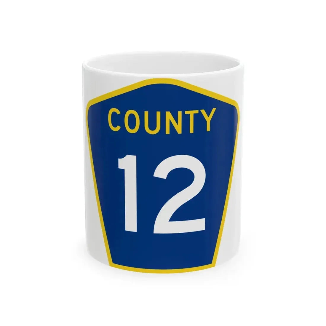 County 12 MN (Minnesota) (Road Sign) White Coffee Mug 11oz - Go Mug Yourself