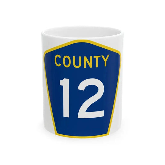 County 12 MN (Minnesota) (Road Sign) White Coffee Mug 11oz - Go Mug Yourself