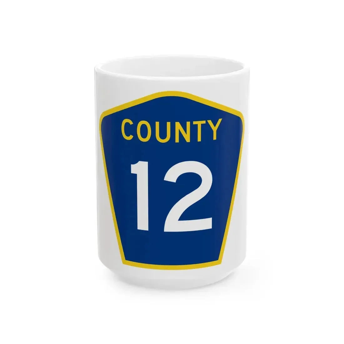 County 12 MN (Minnesota) (Road Sign) White Coffee Mug 15oz - Go Mug Yourself