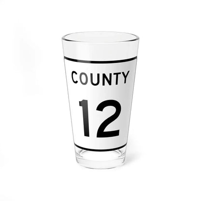 County 12 square (Minnesota) (Road Sign) Pint Glass 16oz 16oz - Go Mug Yourself