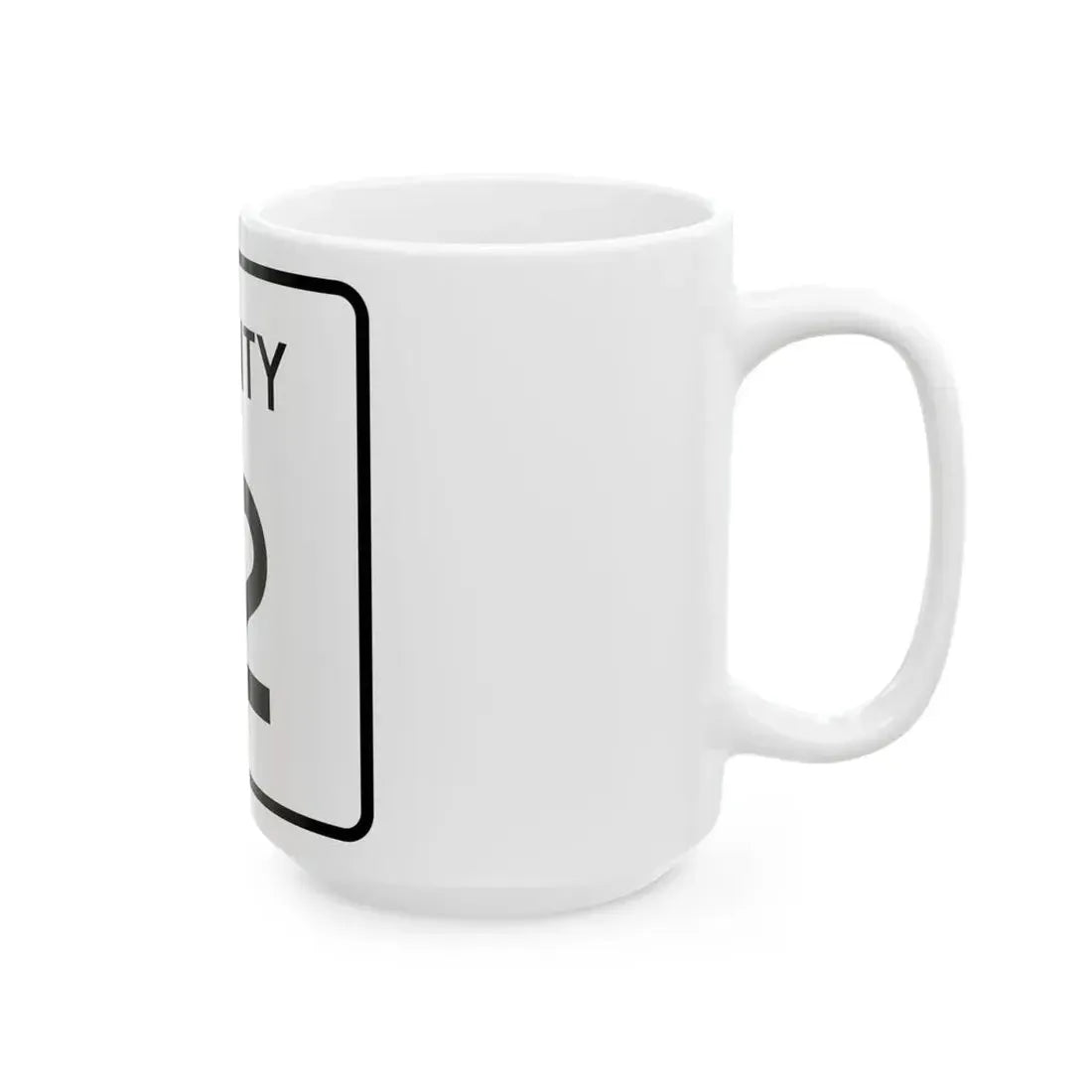 County 12 square (Minnesota) (Road Sign) White Coffee Mug - Go Mug Yourself