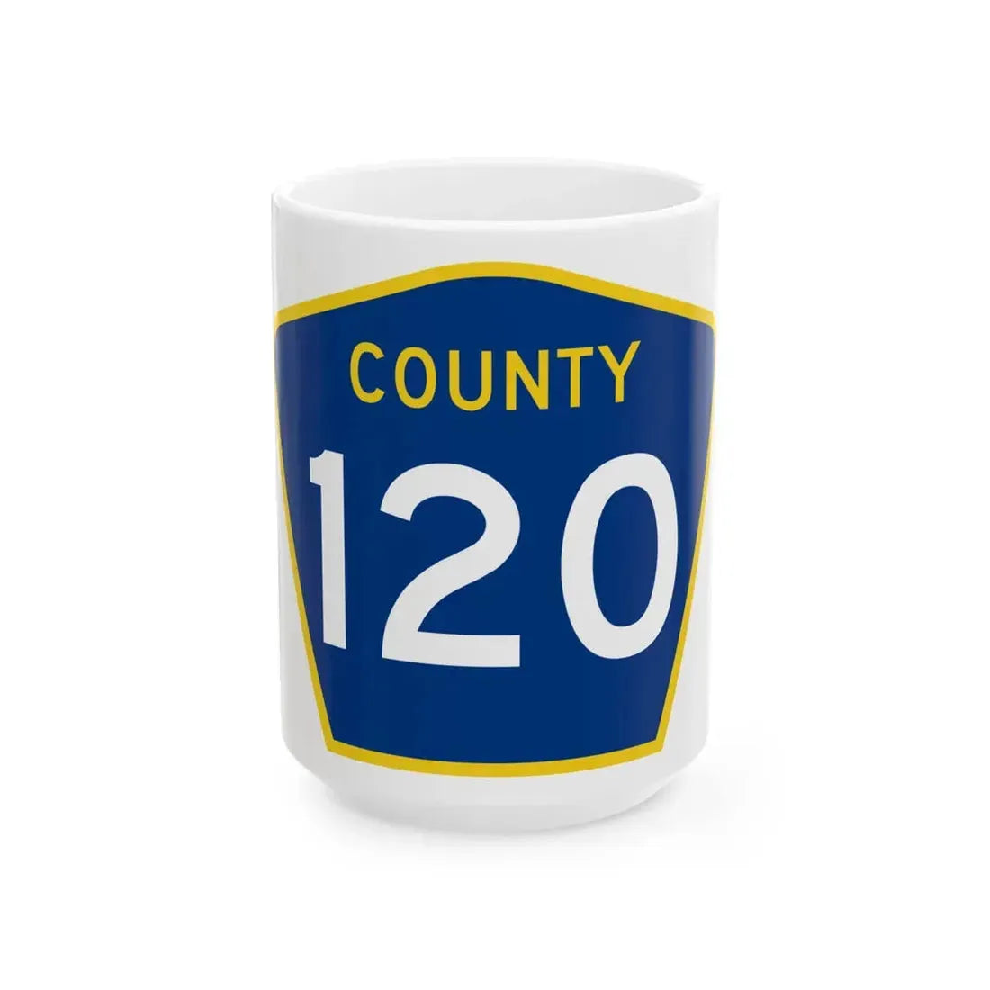 County 120 MN (Minnesota) (Road Sign) White Coffee Mug 15oz - Go Mug Yourself