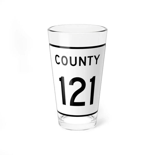 County 121 square (Minnesota) (Road Sign) Pint Glass 16oz 16oz - Go Mug Yourself