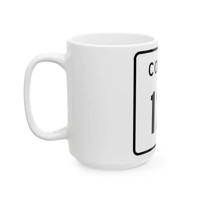 County 121 square (Minnesota) (Road Sign) White Coffee Mug - Go Mug Yourself