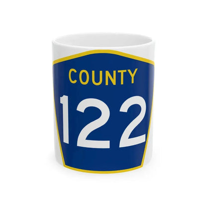 County 122 MN (Minnesota) (Road Sign) White Coffee Mug 11oz - Go Mug Yourself