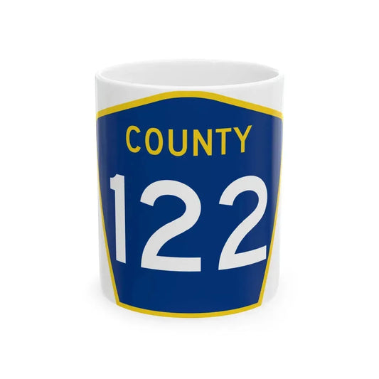County 122 MN (Minnesota) (Road Sign) White Coffee Mug 11oz - Go Mug Yourself