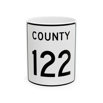 County 122 square (Minnesota) (Road Sign) White Coffee Mug 11oz - Go Mug Yourself