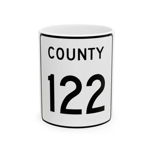 County 122 square (Minnesota) (Road Sign) White Coffee Mug 11oz - Go Mug Yourself