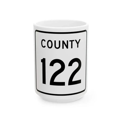 County 122 square (Minnesota) (Road Sign) White Coffee Mug 15oz - Go Mug Yourself