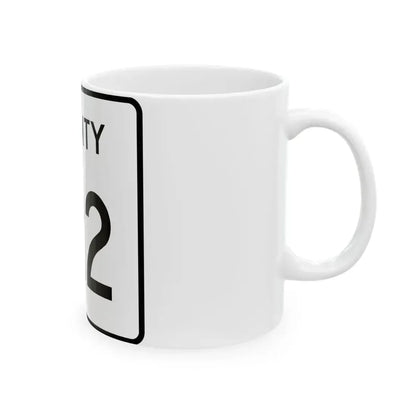 County 122 square (Minnesota) (Road Sign) White Coffee Mug - Go Mug Yourself
