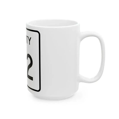County 122 square (Minnesota) (Road Sign) White Coffee Mug - Go Mug Yourself