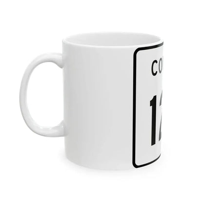 County 123 square (Minnesota) (Road Sign) White Coffee Mug - Go Mug Yourself