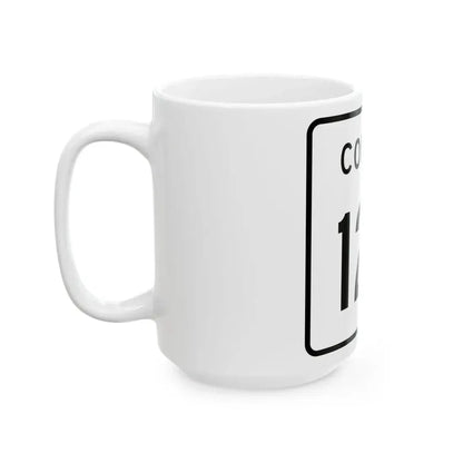 County 123 square (Minnesota) (Road Sign) White Coffee Mug - Go Mug Yourself