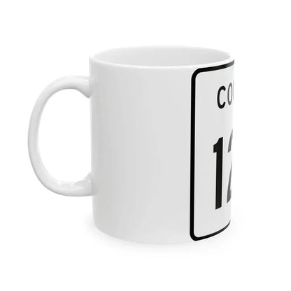 County 124 square (Minnesota) (Road Sign) White Coffee Mug - Go Mug Yourself