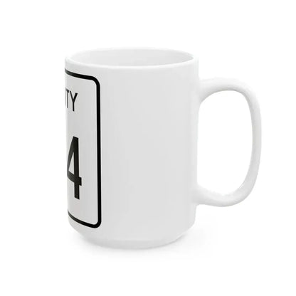 County 124 square (Minnesota) (Road Sign) White Coffee Mug - Go Mug Yourself