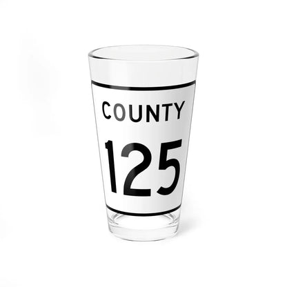 County 125 square (Minnesota) (Road Sign) Pint Glass 16oz 16oz - Go Mug Yourself