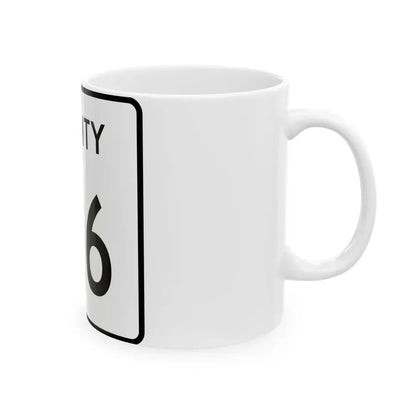 County 126 square (Minnesota) (Road Sign) White Coffee Mug - Go Mug Yourself