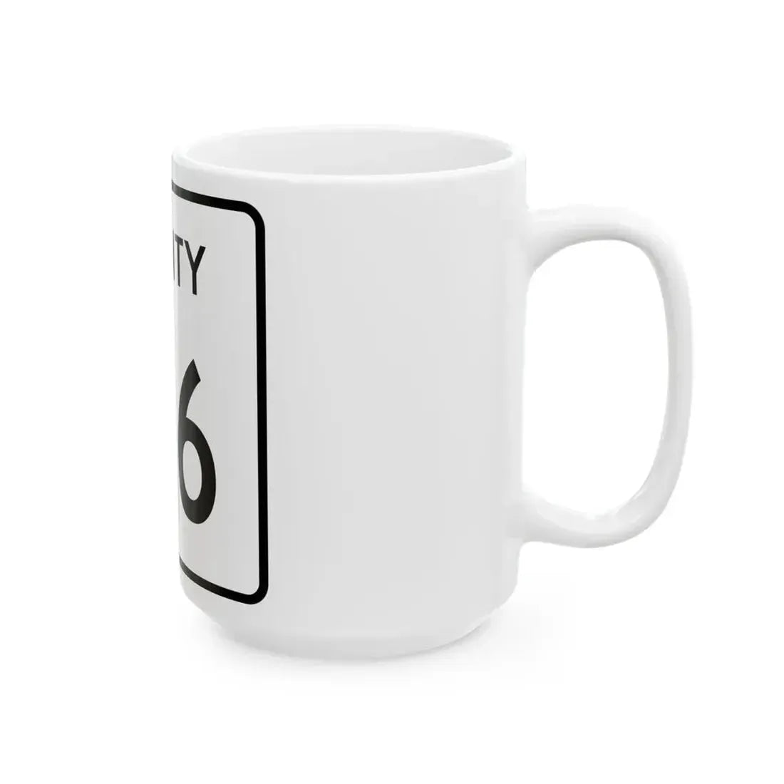 County 126 square (Minnesota) (Road Sign) White Coffee Mug - Go Mug Yourself