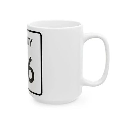 County 126 square (Minnesota) (Road Sign) White Coffee Mug - Go Mug Yourself