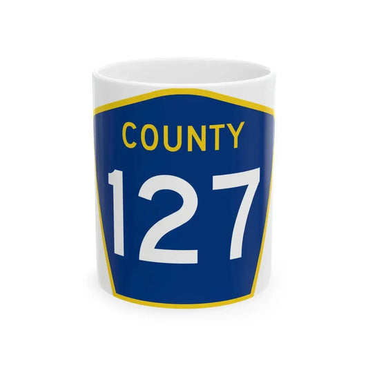 County 127 MN (Minnesota) (Road Sign) White Coffee Mug 11oz - Go Mug Yourself