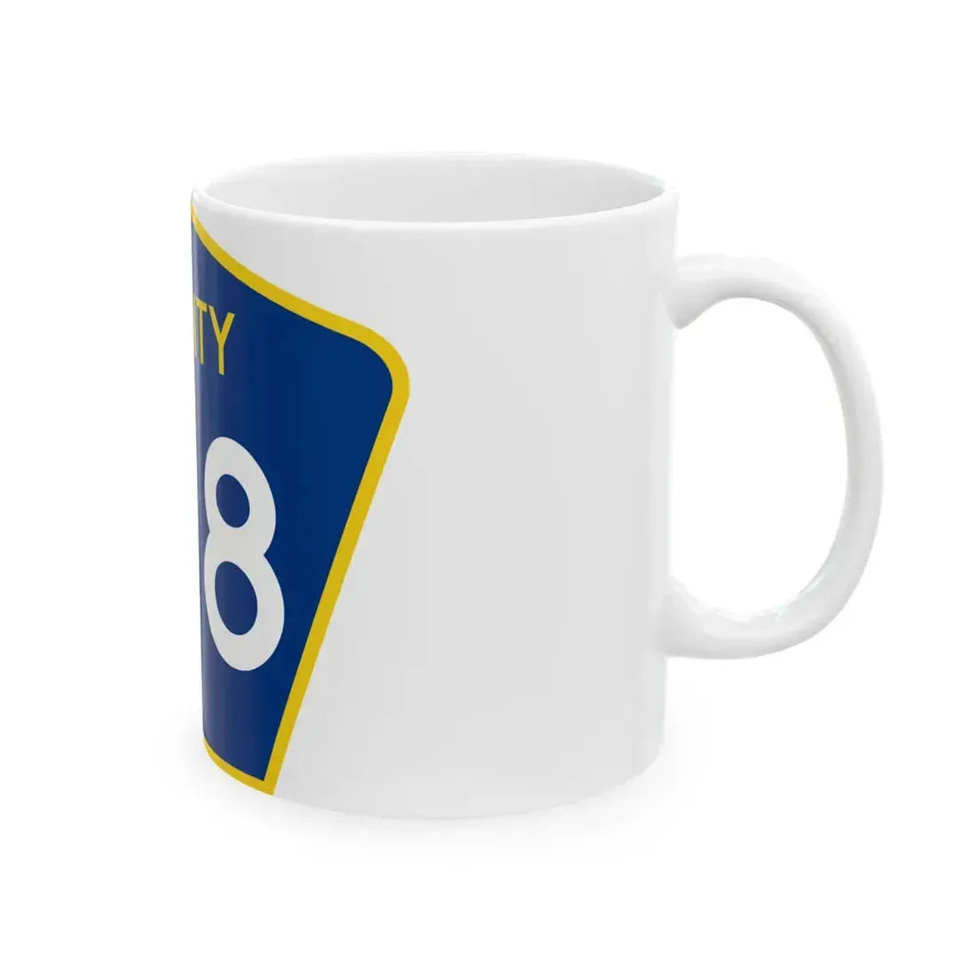 County 128 MN (Minnesota) (Road Sign) White Coffee Mug - Go Mug Yourself