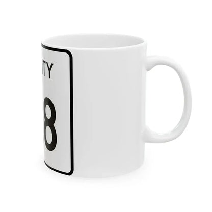 County 128 square (Minnesota) (Road Sign) White Coffee Mug - Go Mug Yourself