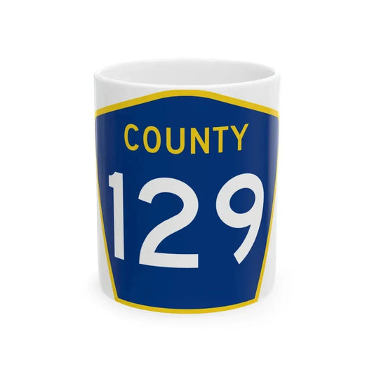 County 129 MN (Minnesota) (Road Sign) White Coffee Mug 11oz - Go Mug Yourself