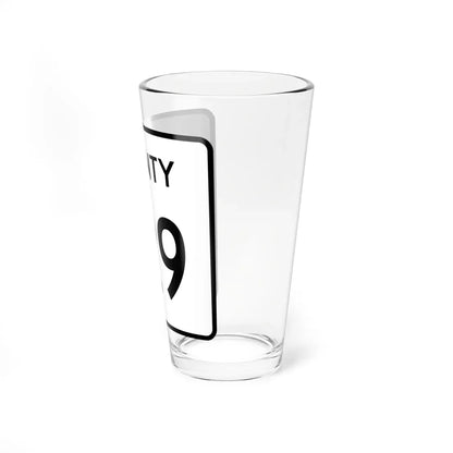 County 129 square (Minnesota) (Road Sign) Pint Glass 16oz - Go Mug Yourself