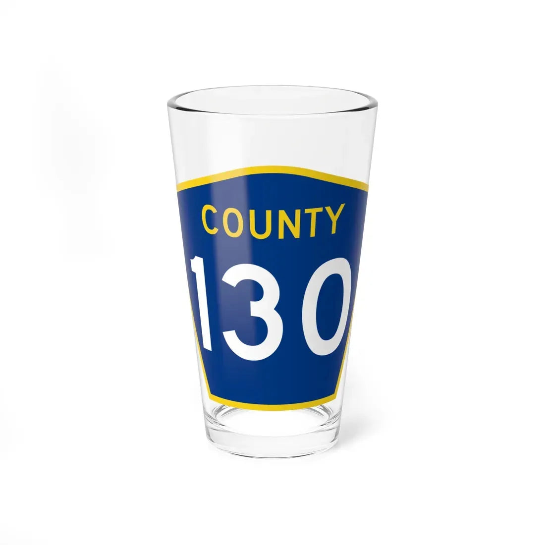County 130 MN (Minnesota) (Road Sign) Pint Glass 16oz 16oz - Go Mug Yourself