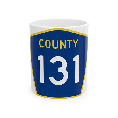 County 131 MN (Minnesota) (Road Sign) White Coffee Mug 11oz - Go Mug Yourself