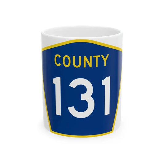 County 131 MN (Minnesota) (Road Sign) White Coffee Mug 11oz - Go Mug Yourself