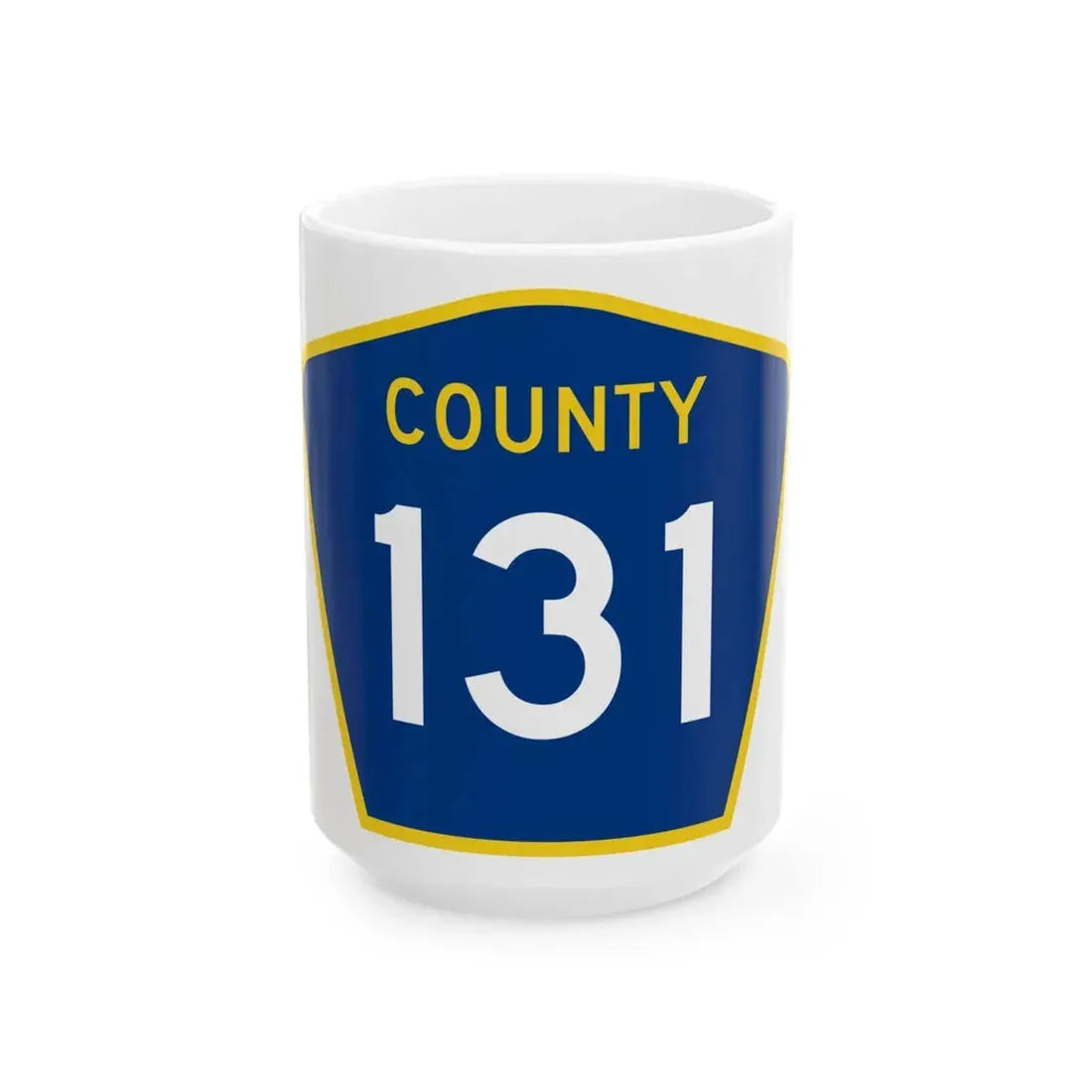 County 131 MN (Minnesota) (Road Sign) White Coffee Mug 15oz - Go Mug Yourself