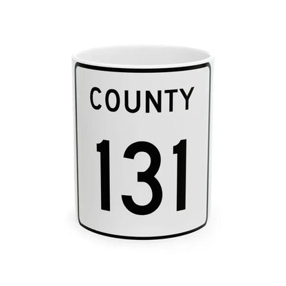 County 131 square (Minnesota) (Road Sign) White Coffee Mug 11oz - Go Mug Yourself