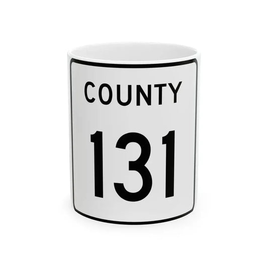 County 131 square (Minnesota) (Road Sign) White Coffee Mug 11oz - Go Mug Yourself