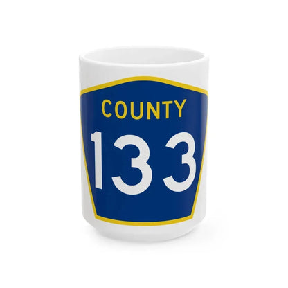 County 133 MN (Minnesota) (Road Sign) White Coffee Mug 15oz - Go Mug Yourself
