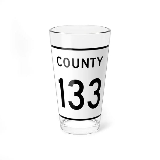 County 133 square (Minnesota) (Road Sign) Pint Glass 16oz 16oz - Go Mug Yourself