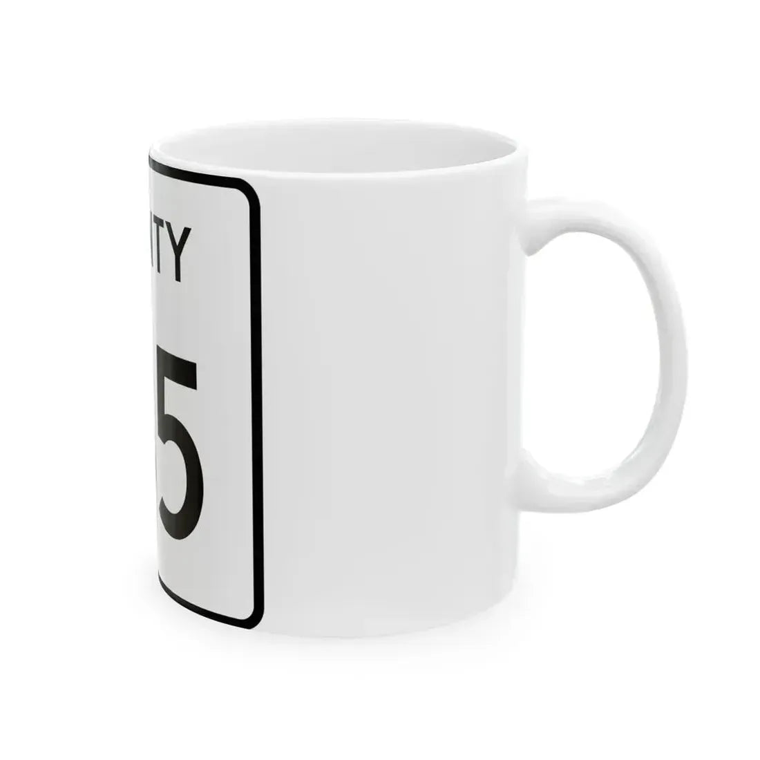 County 135 square (Minnesota) (Road Sign) White Coffee Mug - Go Mug Yourself
